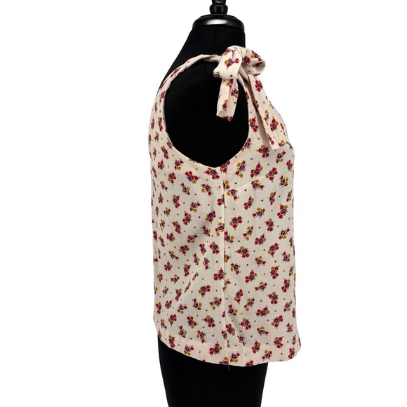 Sézane Lara Floral Tie Bow Straps Sleeveless Blouse | Sz 40 (US 8) | Mindy Print - Picture 9 of 16